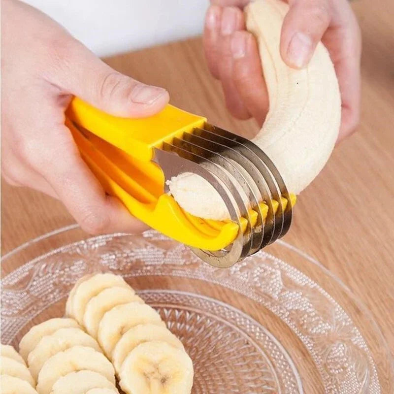 Eco-Friendly Banana & Fruit Slicer – Durable Kitchen Cutter for Effortless Slicing of Bananas, Cucumbers, and Other Produce